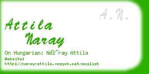 attila naray business card
